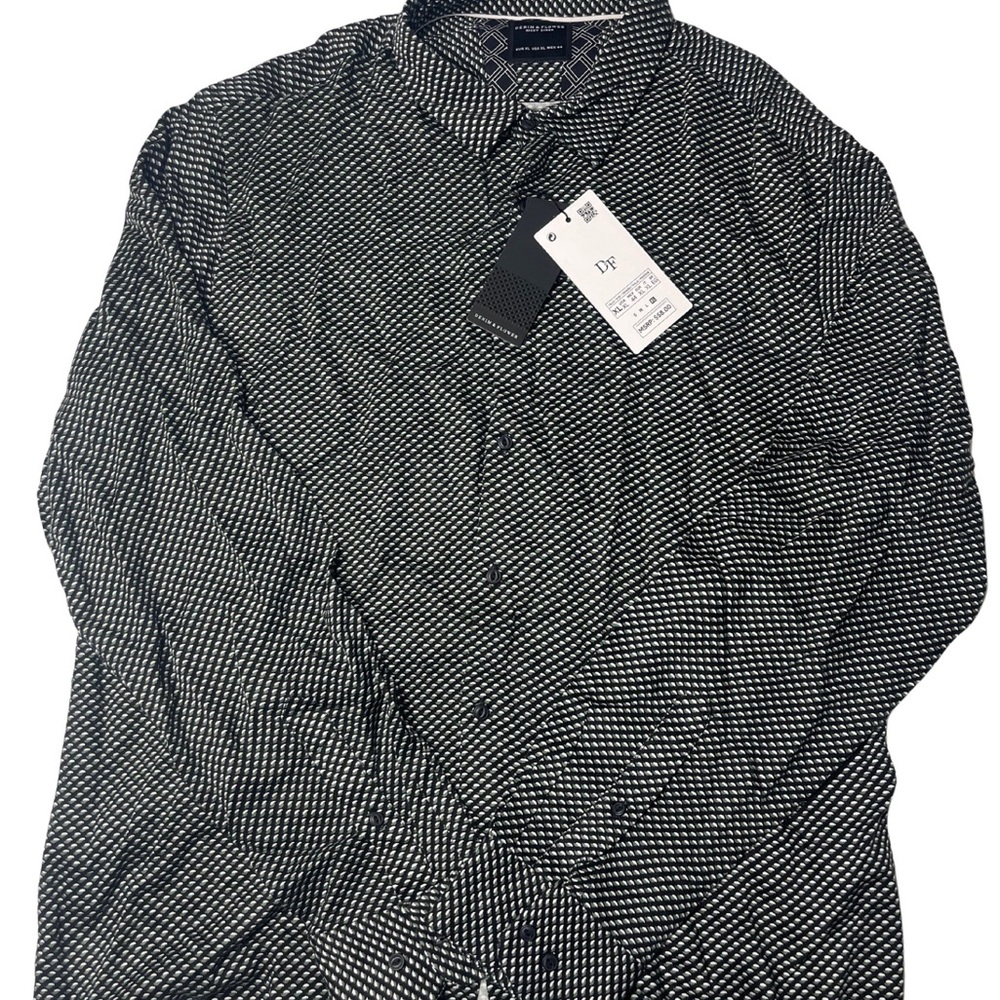 Denim & Flower Monochrome Geometric Shirt